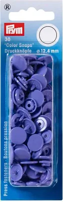 Obrázek produktu pro Plastové patentky "Color Snaps" kulaté, 12,4 mm, 30 ks, světle fialové