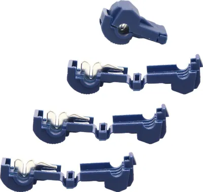 Image de ECENCE Bornes de raccordement pour câble périphérique de tondeuse robot, station de recharge, lot de 4 connecteurs en T, S