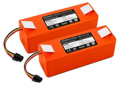 Immagine prodotto di Batterie per aspirapolvere robot, capacità 9800mAh, tensione 14,4V, confezione da 2 batterie da 14,4V e 9800mAh