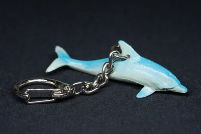 Produktbild von Delfin Schlüsselanhänger Miniblings Anhänger Delphin Ozean Seetier hellblau