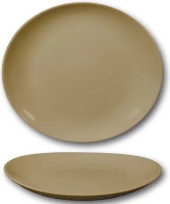 Zdjęcie produktu dla Brązowy porcelanowy talerz do steków - 30,5 cm - Tivoli