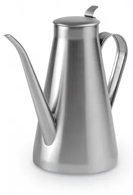 Ölspender aus Edelstahl 18/10, 1 Liter, satiniert, Silber