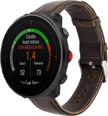 Produktbild von Strap-it Polar Vantage M Lederarmband (Dunkelbraun)