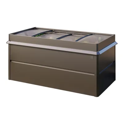 Obrázek produktu pro Vyvýšený záhon 200 x 100 x 77 cm, ocel, antracitová, vč. pařeniště a ochrany proti slimákům