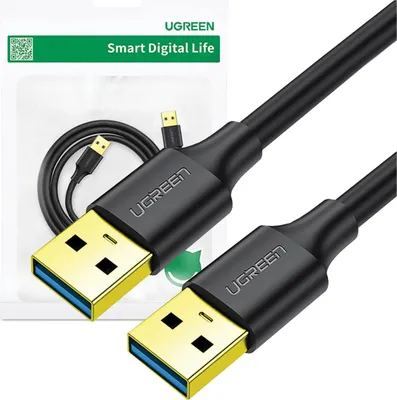 Image de Câble Ugreen Us128 90576 Usb-A 3.0 / Usb-A 3.0 5Gb/S 3M - Czarny