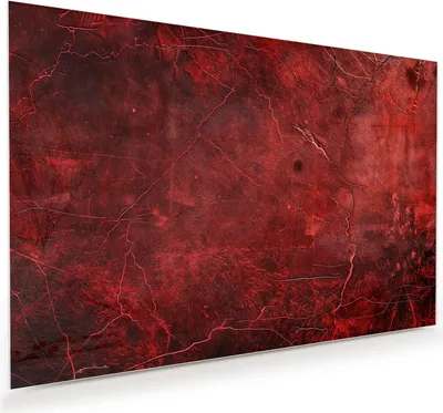 Produktbild von Glasbild 60x40cm in XXL für Wohnzimmer, Schlafzimmer Motiv Rote Struktur