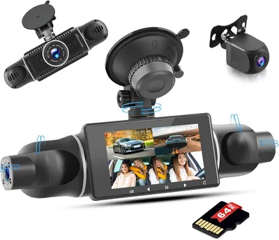Produktbild von Dashcam 360° mit Vierkanalaufzeichnung – Autokamera – Armaturenbrettkamera – Fahrrekorder – Parküberwachungskamera – Full HD 1080P