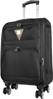 Produktbild von Nylon Reisekoffer Trolley Menorca Schwarz Gr. M mit 4 Rollen und Dehnfalte