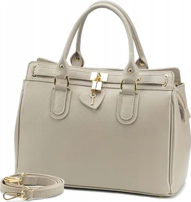 Produktbild von Grosse Damentasche Vera Pelle Taupe Leder Aktentasche Shopper A4
