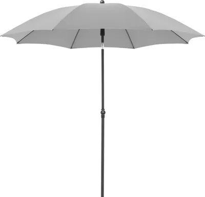 Produktbild von Sonnenschirm - Hellgrau - Polyester - Stahlgestell - Ø 210 cm - Knickfunktion