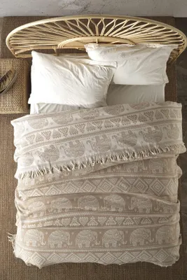 Produktbild von Solidchoice – Premium-Bettdecke aus Baumwolle, 220 x 240 cm, mit Elefantendesign