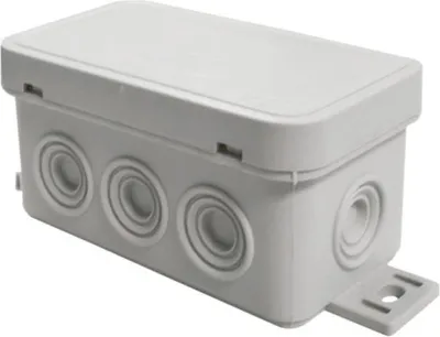 Produktbild von Aufputzdose, hermetisch IP54, grau, aufschnappbar, 80x45x41 Viplast 03803