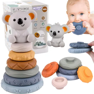Obrázok produktu pre WOOPIE BABY Koala vzdelávacia pyramída 2 v 1