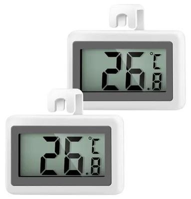 2 digitale Mini-Kühlschrankthermometer, magnetisch, -50 bis +70 °C