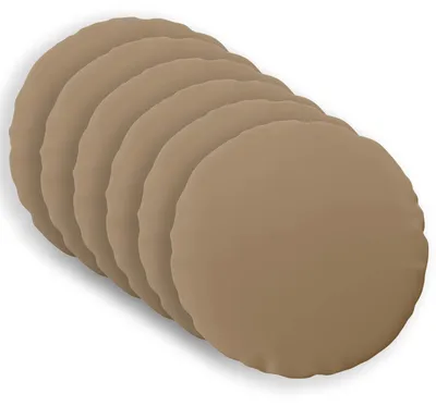 Obrázek produktu pro vidaXL Povlak na polštář, 6 kusů, barva taupe, průměr 50 cm, materiál: polyester