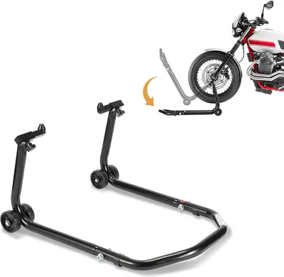 Obrázek produktu pro TolleTour stojan na motorku pro přední kolo 300 kg přední zvedák Zvedák na motorku přední červený