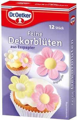 Immagine prodotto di Dr Oetker Fiori decorativi fini in carta commestibile, confezione da 4 (4 x 2 g)
