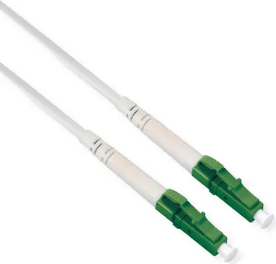 Immagine prodotto di Cavo in fibra ottica ROLINE 9/125 µm OS2, LC/LC, APC, armato in acciaio, simplex, LSOH, bianco, 15 m