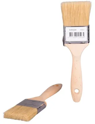 Produktbild von Flachpinsel für Lackierarbeiten mit Synthetikborsten und Holzgriff, 50 mm