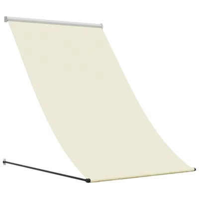 Zdjęcie produktu dla vidaXL Wysuwana markiza kremowa 100x150 cm tkanina i stal