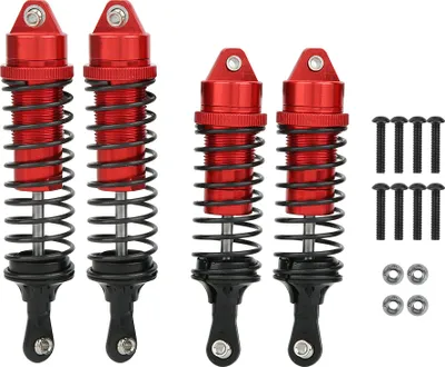 Produktbild von 4pcs Aluminiumlegierung Metall vorne / hinten Stoßdämpfer Federbeine Dämpfer Fit für 1/10 Traxxas SLASH RC CarRed