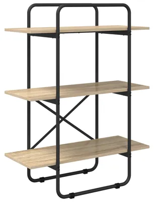 Productafbeelding van Boekenkast, 3 niveaus, 60 x 35 x 105 cm, melaminefineer Sonoma-eik