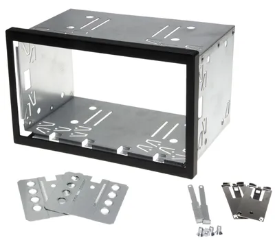Produktbild von Doppel DIN ISO 110mm Auto Radio Blende Halterung Schacht universal Metall #1176