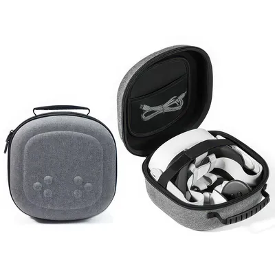 Produktbild von VR Tragetasche für Meta Quest 2/3/3S/Vision Pro – Hardcase Reiseetui für VR-Headset & Controller, stoßfest, wasserdicht, grau