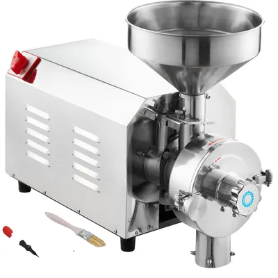Image de VEVOR moulin à soja moulin commercial pour épices 2200 W, moulin à maïs 50 kg/h moulin à maïs en acier inoxydable, moulin à farine industriel pour poivre fèves de soja cacahuètes grains de maïs 605 x 290 x 460 mm