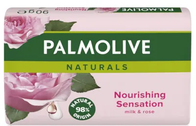 Productafbeelding van Palmolive Naturals zeep, 4 stuks van 90 gram, met melk en rozenolie