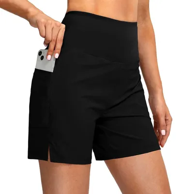 Productafbeelding van Solidchoice - Dames Snelle Zwemshorts met Hoge Taille