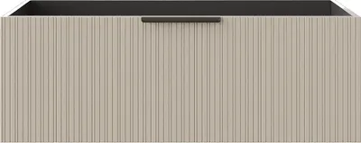 Produktbild von Hängeschrank für Waschbecken mit Rillenoptik - Beige - 100 cm - PALIRO