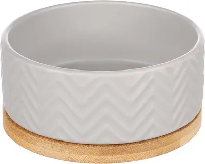 Immagine prodotto di Ciotola antiscivolo per cani da 990 ml in Vetroceramica con bambù