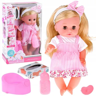 Produktbild von Interaktive Kinderpuppe 30 cm spricht, weint, macht Pipi, mit Töpfchen und Schnuller