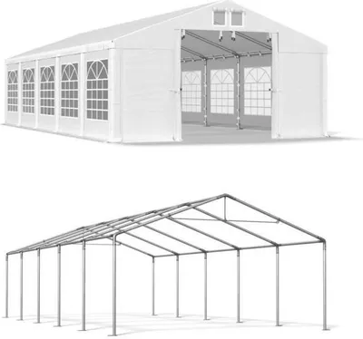 ♪ Tente de fête d'été 6x10 ♪ Blanc ♪ SUMMER ISD photo principale du produit