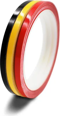 Produktbild von 3er Set 10m Zierstreifen 5mm für Auto Landesfarben Belgien Schwarz Rot Gelb
