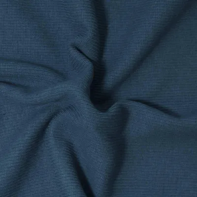 0,25m Bündchen-Stoff gerippt uni 5% Elastan 30/60cm breit Schlauchware Meterware Farbwahl stahlblau