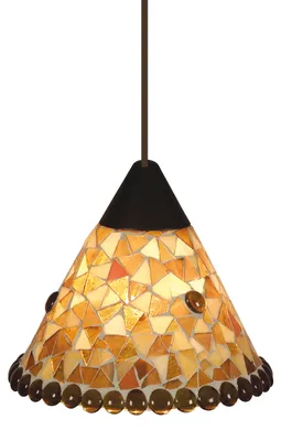 Image de Suspensions – Suspension en mosaïque, lampe suspendue beige, culot E14