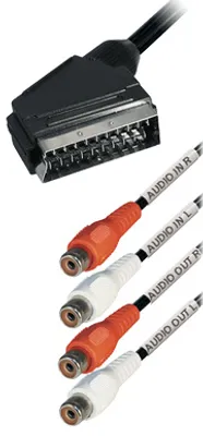 Produktbild von Transmedia Adapterkabel; Scartstecker auf 4x Cinchkupplung, 0,2 m, V 74 K