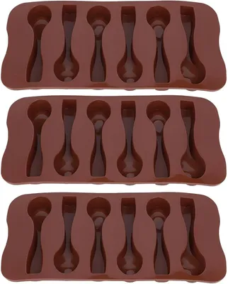 Produktbild von Silikonform für Schokoladenlöffel, 3 Stück, antihaftbeschichtete Backform für Kuchen, Süßigkeiten, Fondant und Gelee