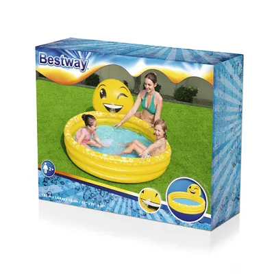 Produktbild von Bestway 53081, Aufblasbarer Pool, 282 l, Oval, 2 Jahr(e), Smiles, Gelb