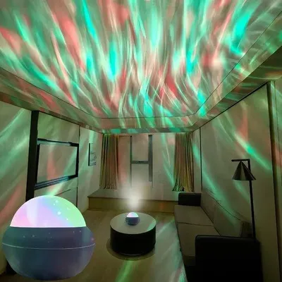 Produktbild von Sterngarten-Lichtshow für Mädchenzimmer, Wasser- und Lichteffekt, dynamische Sternprojektorlampe