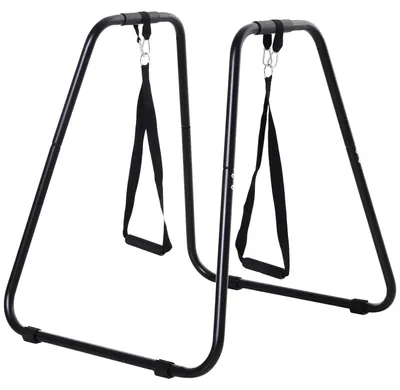 Obrázok produktu pre Dipstation Stabilný Dip Stojan S Sling Trainer, Robustný Oceľový Rám, Čierny, 90X81X92.5Cm