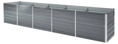Produktbild von Hochbeet aus verzinktem Stahl 400x80x45 cm Grau