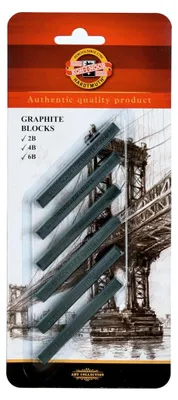 Produktbild von Graphitblöcke 7 x 7 x70 - Gradation 2B, 4B, 6B