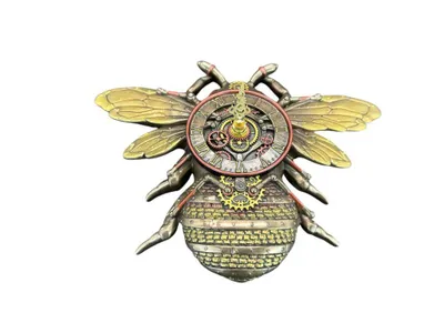 Imagen del producto de Reloj de pared estilo steampunk, modelo WU77408A4. Decoración de pared con temática steampunk, ideal como regalo. Reloj de pared de fantasía