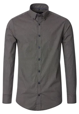 Produktbild von CASAMODA Herren Freizeithemd Langarm Button-Down Casual Blau gemustert L