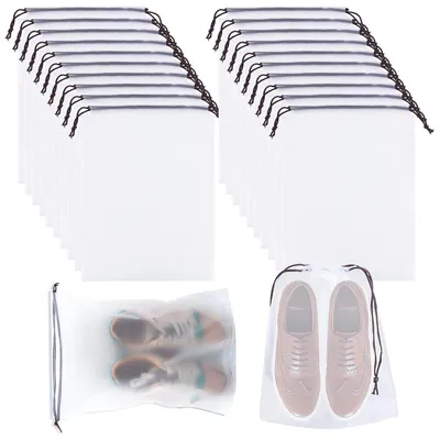 Produktbild von Reise-Schuhbeutel Set - Transparent - 20 Stück - 40 x 30 cm