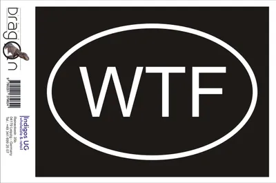 Produktbild von Aufkleber / Autoaufkleber - JDM / Die cut / Auto / OEM - WTF - 110x70 mm pink - Heckscheibe / Heckscheibenaufkleber