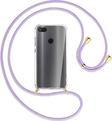 Produktbild von Handykette Backcover-Schutzhülle mit Band (Metall goldfarben) für Xiaomi Mi 8 Lite - violett